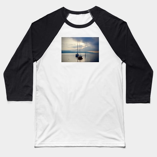 Morning mood sailing ships / Swiss Artwork Photography Baseball T-Shirt by RaphaelWolf